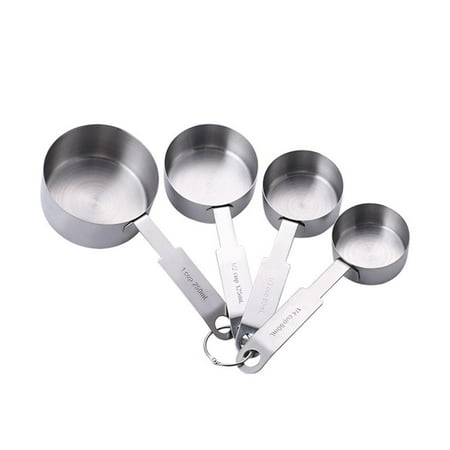 

4pcs Stainless Steel Kitchen Measuring Spoons Measuring Cup Multifunctional Seasoning Coffee Sugar Spoon Cake Baking Accessories Tools