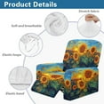 thumbnail image 5 of Xoenoiee Sunflower Pattern Recliner Chair Cover Stretch Sofa Slipcover Sofa Cover 4-Pieces Furniture Protector Couch Cover with Elastic Bottom, 5 of 7