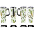 thumbnail image 6 of Large Capacity Car Cup 40 Oz Green icecream Stainless Steel Travel Tumbler Coffee Insulated Bottles Tumbler with Lid And Straw Leak-Proof (Black handle), 6 of 7