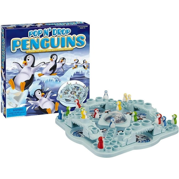 My Charity Boxes Pop 'n Drop Penguins Classic Game Pop N Hop 3-D Board Game with a Slippery Surprise - Ages 3 and Up