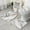 White Rose Gold, variant on White Gray Red Marble Pattern Bathroom Rugs Sets 3 Piece,Toilet Cover Set,Absorbent Non Slip Bathroom Mats Sets with U-Shaped Contour Rug Toilet Rug Set