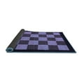 thumbnail image 2 of Ahgly Company Indoor Round Checkered Blue Modern Area Rugs, 4' Round, 2 of 4