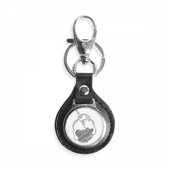 black bowl biscuits ice ball key link chain keyholder finder hook metal