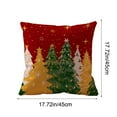 thumbnail image 4 of Xuniizn Christmas Pillow Covers 18x18 inch Xmas Decorations Soft Plush Faux Fur Wool Christmas Throw Pillow Cases Winter Holiday Decor for Sofa Living Room, 4 of 7