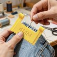 thumbnail image 2 of YWIYIUD 12PCS Portable Clipon Sewing Ruler 2.28x1.22inch Reusable and Practical Sewing Tool NonSlip Stitching Aid Tool Suitable for Daily Handicrafts Clothing and DIY Project, 2 of 8