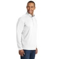 thumbnail image 4 of Sport-Tek Tall Sport Wick Stretch 1/2 Zip Pullover-4XLT (White), 4 of 6