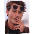 thumbnail image 2 of Johnny Depp Blanket Bedding Fleece Blanket Soft Throw Blankets Lightweight Anti-Static Blanket - 3 Sizes, 2 of 5