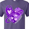 thumbnail image 4 of Inktastic Epilepsy Awareness Purple Ribbon Around Heart T-Shirt, 4 of 5