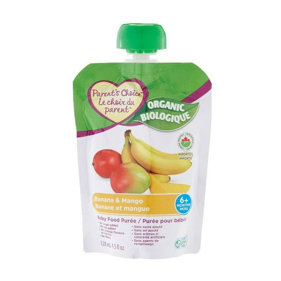 Parent's Choice Organic Banana & Mango Baby Food Purée