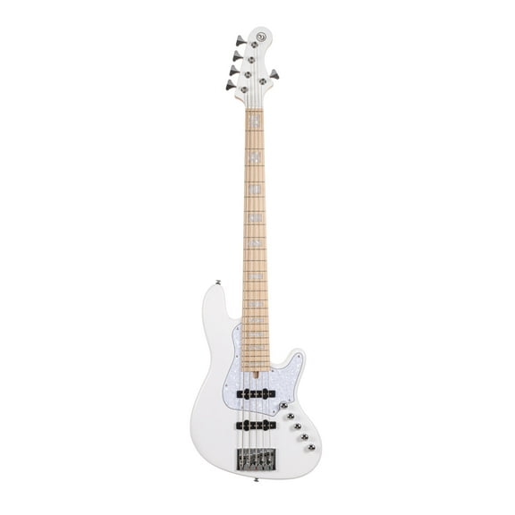 Cort Elrick NJS5WHT 5-String Electric Bass Guitar - White