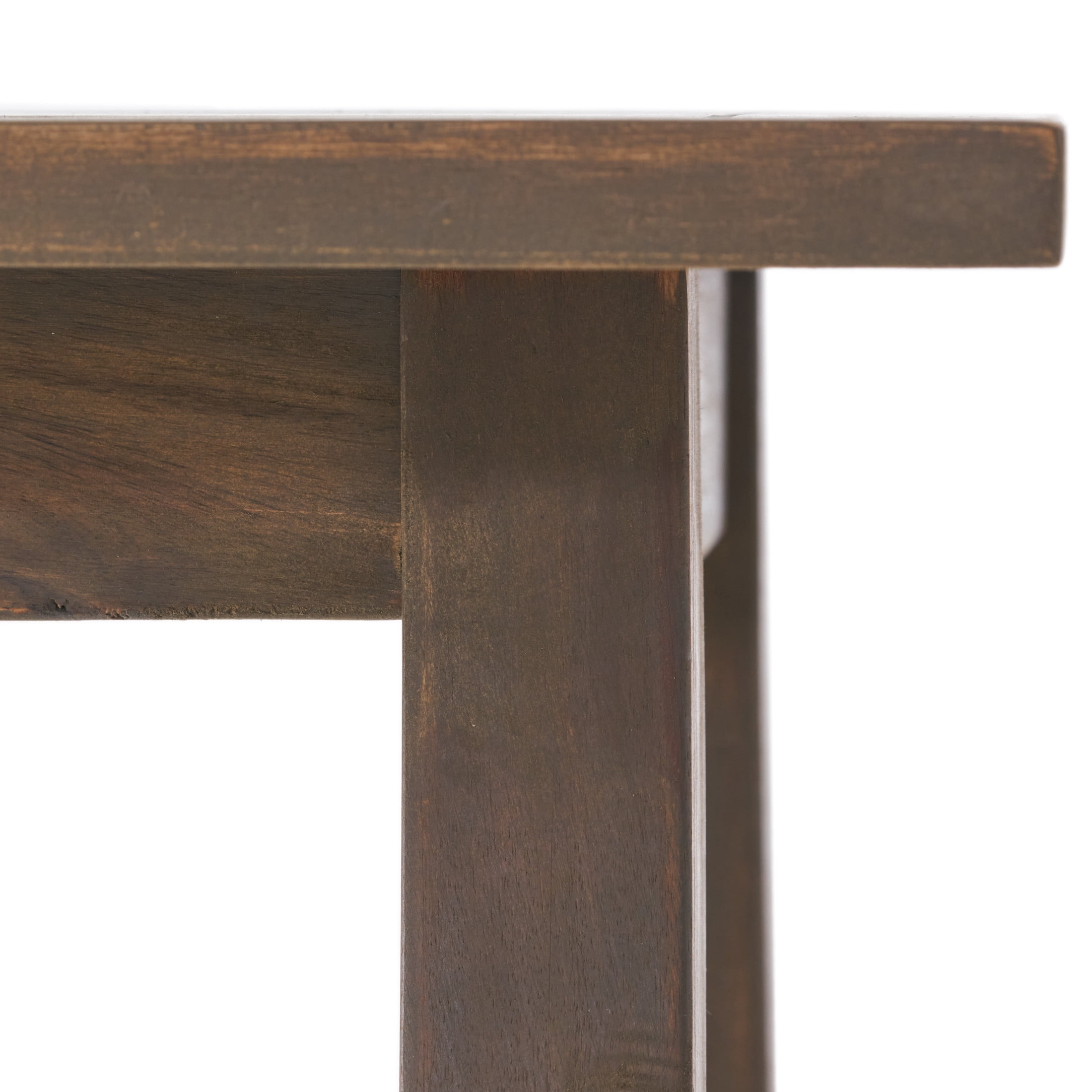 Christopher Knight Home Outdoor Accent Side Table, Acacia Wood End Table with Curved Legs, Dark Brown