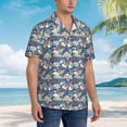 thumbnail image 2 of Lsque Tropical Sloth pattern Hawaiian Shirt for Men, Unisex Summer Beach Casual Short Sleeve Button Down Shirts-3X-Large, 2 of 9
