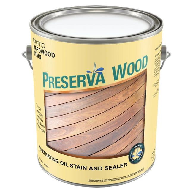 Preservawood 1880343 Transparent Exotic Hardwood Oil Wood Stain & Sealer, 1 gal