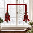thumbnail image 6 of Christmas Velvet Ribbon Door Hanger, Double Ended Pine Berry Pinecone Decoration with Red Bow for Front Door, Window, Wall, Porch, Entryway and Indoor Seasonal Display, B, 6 of 8