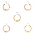 thumbnail image 1 of Minnieouse Tobilleras en capas hoja ajustable pie joyería estilo Simple accesorios universales para mujer de tobillo para el Día de San Valentín Oro 5piezas Minnieouse CBP253050, 1 of 5