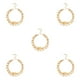 thumbnail image 1 of Sonducket Tobilleras en capas hoja ajustable pie joyería estilo Simple accesorios universales para mujer de tobillo para el Día de San Valentín Oro 5piezas Sonducket CBP253050, 1 of 5