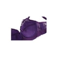 thumbnail image 5 of INSPIRE CHIC Women's Plus Size Full Coverage Padded Floral Underwired Bra Purple-2 Pcs 40/90 Fit 38B/C, 5 of 6