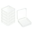 thumbnail image 1 of Uxcell Mini Cajas de Plástico Transparentes, Caja Organizadora de Almacenamiento de Cuentas con Tapa Articulada, Caja Cuadrada de Plástico ["4.1\"x4.1\""], 1 of 7