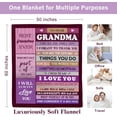 thumbnail image 4 of Gifts for Grandma, Grandma Birthday Gifts - Soft Flannel Blanket ” - Mothers Day Thanksgiving Christmas Grandparents Day Gift for Grandma Grandmother Nana Purple, 4 of 6