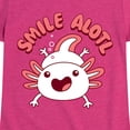 thumbnail image 3 of Instant Message - Smile Alotl - Toddler And Youth Girls Short Sleeve Graphic T-Shirt, 3 of 6