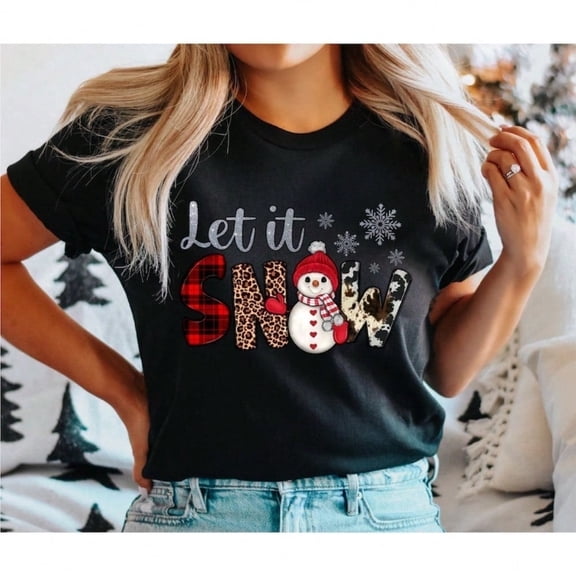 Holiday gift snowman t shirt, christmas shirt, snowing shirt, snowman shirt, women's christmas shirt, winter snowman shirt, women's summer shirt, women's casual tops, women's casual t shirt