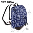 thumbnail image 2 of Ratiio Snowflakes On Dark Blue Pattern Womens Backpack Purse Leather Backpack Purse for Women Travel Fashion Backpack Designer Ladies Shoulder Bags, 2 of 4