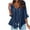 Dark Blue, variant on IROINNID Discount Women's Long Sleeve V-Neck Shirts Casual Long Sleeve V-Neck Cotton Linen Solid Drawstring Loose Tops Blouse,Light Blue