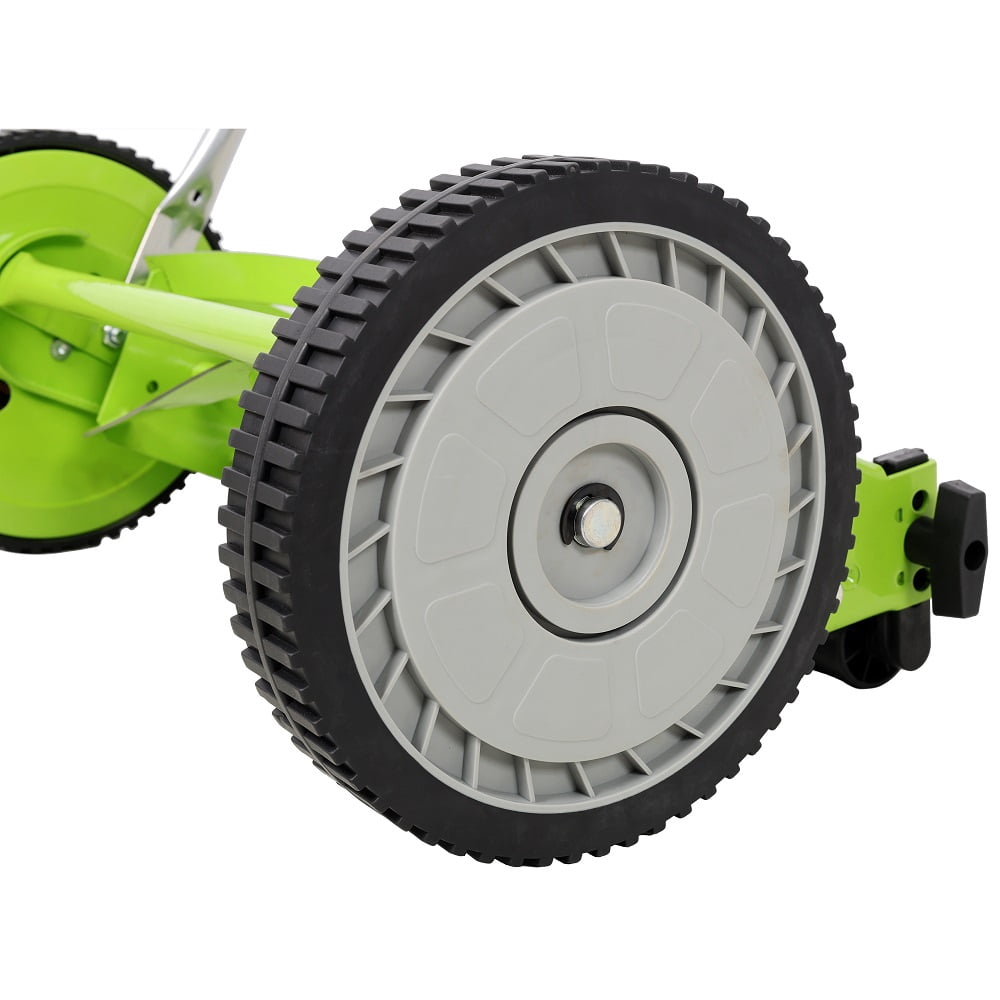 Green & Grey Steel Manual Reel Lawn Mower