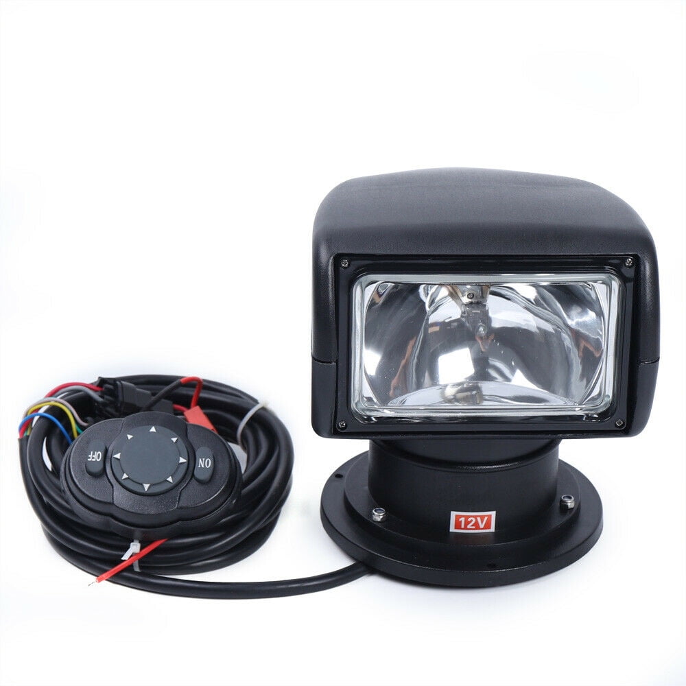 OUKANING 100W Boat Remote Control Spotlight Truck Boat Searchlight W/Remote Control 12V Black