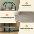 thumbnail image 4 of 5-Tier Arched Bookshelf, 71 Inch Tall, Modern Open Bookcase with Metal Frame – Freestanding Display Rack, Plant Stand for Living Room, Bedroom, Home Office – Set of 2 – Multi-Box Shipment, 4 of 7