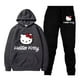 thumbnail image 1 of Cross-border AliExpress Hot Selling Hello Kitty Cartoon Print Unisex Casual Hooded Sweatshirt Casual Trousers suit, 1 of 5