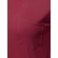 thumbnail image 3 of FashionOutfit Women's Basic Solid Round Neck Chest Pocket Short Sleeves Top, 3 of 4