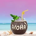 thumbnail image 3 of Tazas de cerámica Regalos Decoración Novedad Marrón Tropical Divertido con letras Forma de coco Taza de 13.5 oz para festival Pascua e Baoblaze Taza de cóctel, 3 of 7