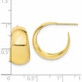 thumbnail image 3 of 10K Yellow Gold Small Hoop Earrings (18.53 X 10.1) Made In Indonesia 10er291, 3 of 5