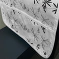 thumbnail image 3 of Floral Microwave Oven Cover, Vertically Arranged Streaks with Abstract Delicate Flowers Drawn by Hand, Water Resistant Organizer with Pockets for Kitchen, 36" x 12", Charcoal Grey White, by Ambesonne, 3 of 4