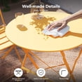 thumbnail image 4 of Orithm 3-Piece Folding Patio Bistro Set, 2 Chairs & 1 Table, Weather Resistant Outdoor Furniture for Yard, Garden, Porch, Balcony, 4 of 9