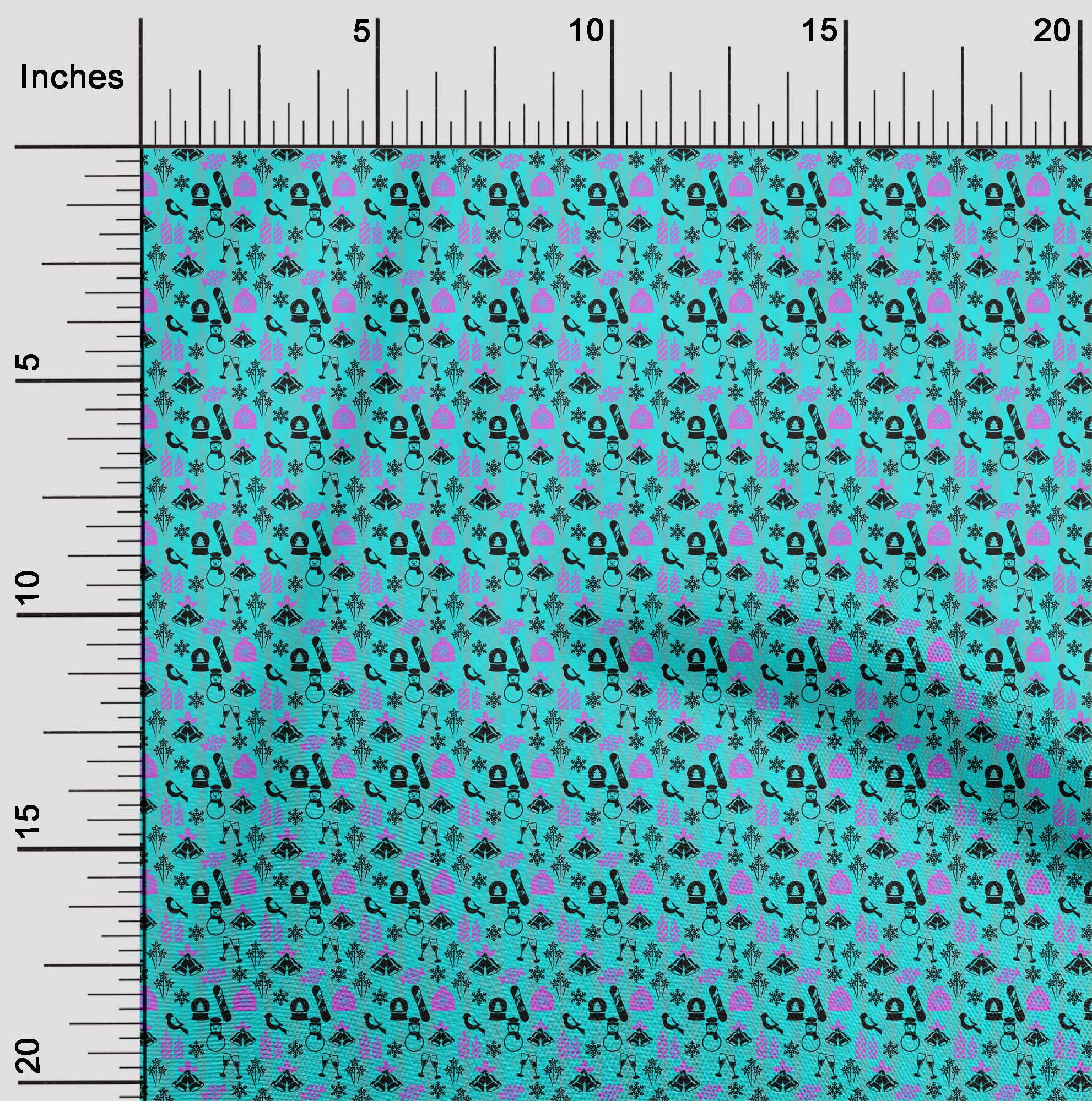 oneOone Polyester Lycra Red Fabric Christmas Christmas Dress Material Fabric Print Fabric By The Yard 56 Inch Wide - MM