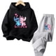 thumbnail image 3 of Sudadera con capucha de Stitch Kawaii para niñas, conjunto informal de sudadera de manga larga y pantalones largos para niños de 2 a 13 años, conjunto de 2 piezas de ropa de otoño, 3 of 5
