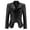 Black, variant on IROINNID Women's Faux Leather Jacket Long Sleeve Peak Lapel Casual Biker Zip Up Jacket,Black