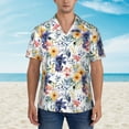 thumbnail image 2 of Xecao Lilies Flowers print Hawaiian shirt - a stylish short-sleeve button-down for men, perfect for casual beach and tropical outings., 2 of 9