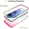 thumbnail image 3 of Pour Samsung S21 Plus Étui Étui de Téléphone Mince en Cristal Pare-Chocs Transparent Robuste avec Protection Rigide PC+TPU Souple Anti-Chute Anti-Rayures (Rose 6.7 Pieds' 2021), 3 of 7