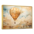 thumbnail image 2 of Designart "Minimalist Balloon Expeditions I" Hot Air Balloon Floater Framed Canvas Wall Art, 2 of 5
