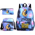 thumbnail image 2 of 3pcs Disney Beauty and the Beast Bookbag Kids Backpack Boys Girls School bags Shoulder Bag Set Daily Backpacks Mochilas, 2 of 4