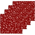 thumbnail image 2 of SKYSONIC Christmas Snowflake Red Washcloths Set of 4, Highly Absorbent Soft Cotton Fingertip Towels for Bathroom, Kitchen, Gym, Spa, Home Decor, 12 x 12 Inch, 2 of 7