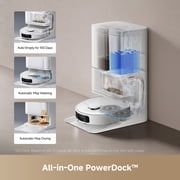 DREAME Robot Vacuum and Mop with 13000Pa Suction, Anti-Tangling Tech, Auto-Emptying Dock, Smart Obstacle Avoidance, White