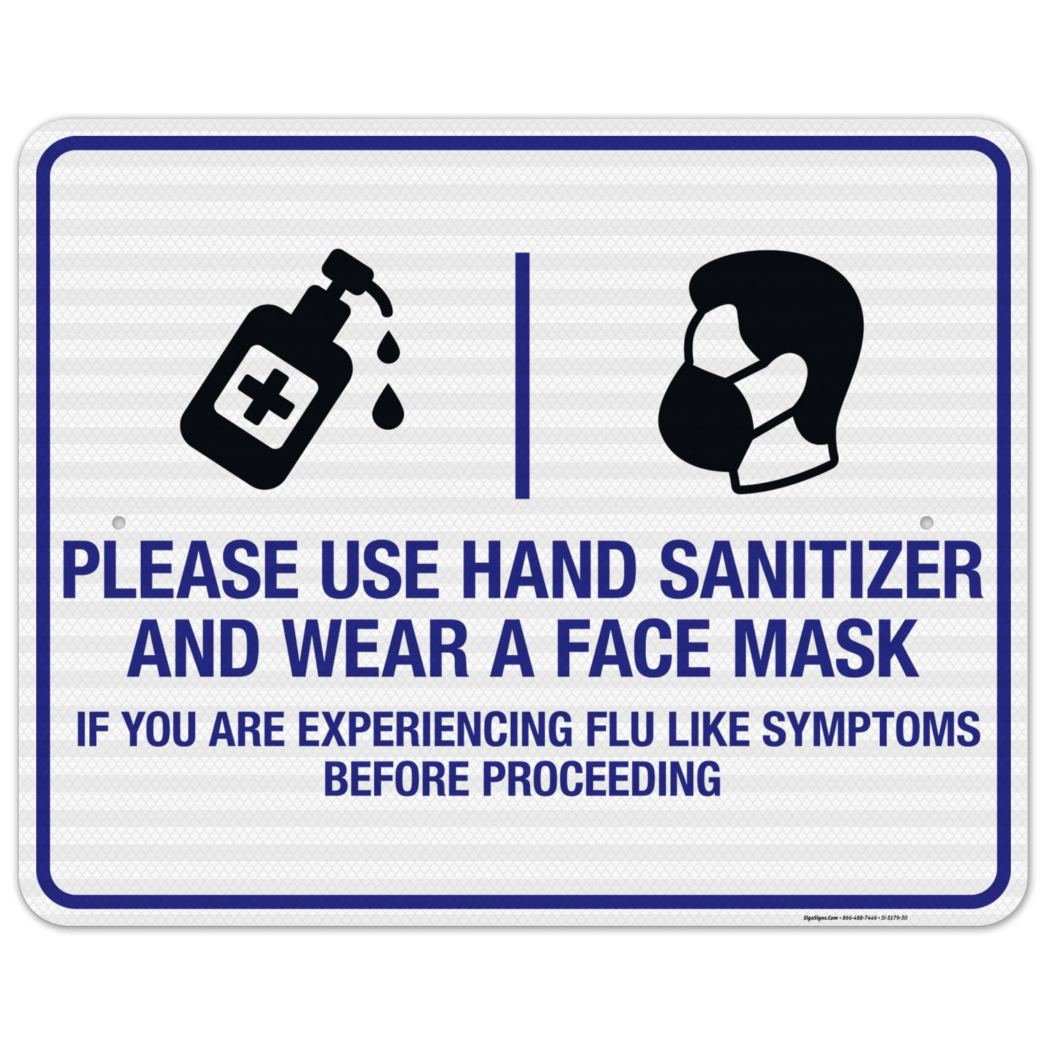Face Masks Required Sign, 24x30 Reflective Aluminum EGP
