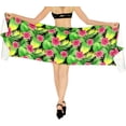 thumbnail image 3 of HAPPY BAY Women's Beachwear Summer Pareo Bikini Beach Wraps Skirt Mini Sarong Coverups Swimwear Swim Cover ups for Women One Size Taffy, Floral Hibiscus, 3 of 4