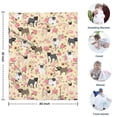 thumbnail image 4 of Pugs and Flowers Blanket,Comfortable Soft Flannel Throw Blanket,All Season,Warm Lightweight Blankets for Sofa Bed Couch Living Room Chair,30"x40"(80x100cm), 4 of 4