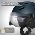 thumbnail image 2 of Casco Odoland para deportes de nieve con gafas, color azul medianoche, talla M, 2 of 9