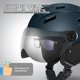 thumbnail image 2 of Casco Odoland para deportes de nieve con gafas, color azul medianoche, talla M, 2 of 9